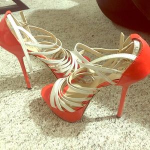 Sexy coral sandals never worn before